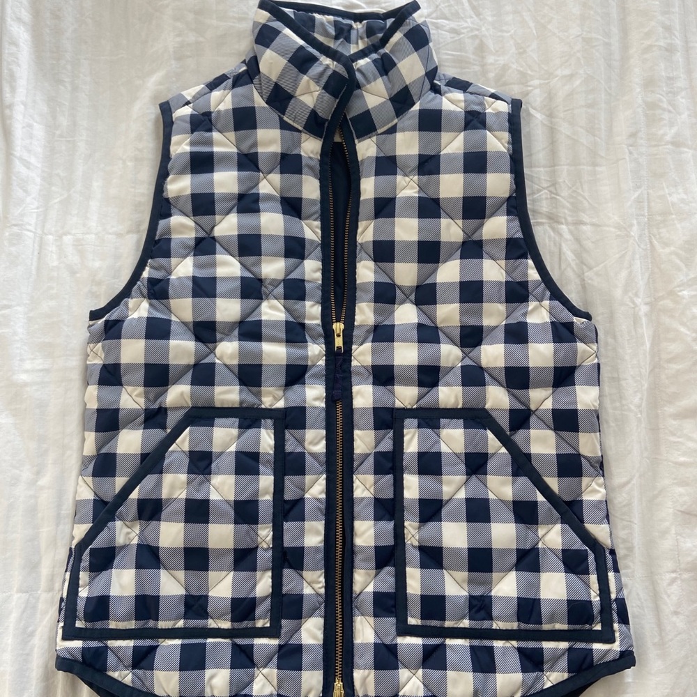 J. Crew Gingham Vest